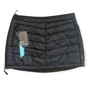 Skhoop Mini Down Puffer Skirt NWT Large Black